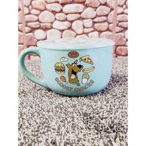Scooby Doo Scooby Snack Food Pattern 24oz Ceramic Soup Mug with Lid Collectors